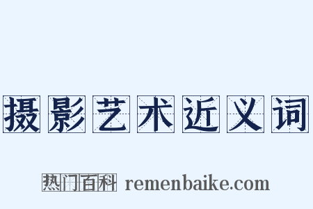 摄影艺术近义词是什么意思的图片